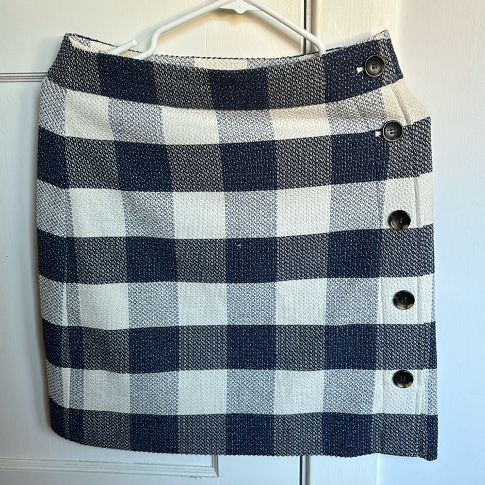 Ann Taylor Tweed Button A-line Skirt